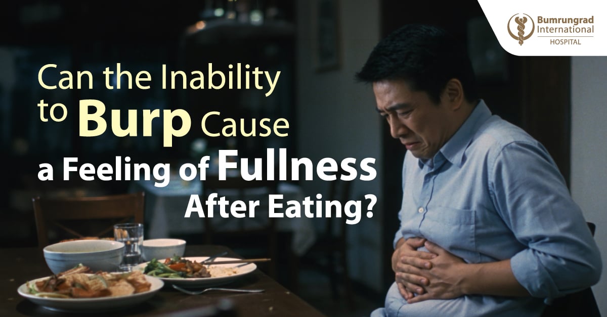 Can the Inability to Burp Cause a Feeling of Fullness After Eating?