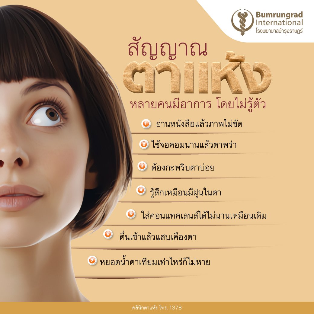 สัญญาณของภาวะตาแห้ง