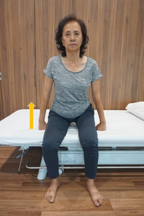 Bed press to assist with standing up