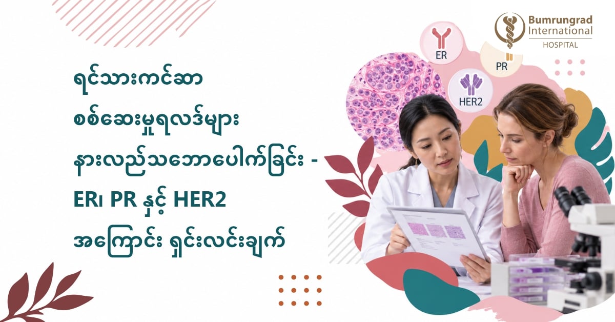 သင့်ရင်သားကင်ဆာစစ်ဆေးမှုရလဒ်များကို နားလည်သဘောပေါက်ခြင်း - ER၊ PR နှင့် HER2 အကြောင်းရှင်းလင်းချက်
