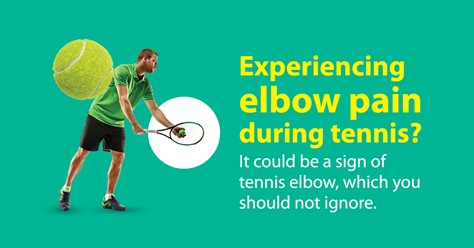 Experiencing elbow pain during tennis? It could be a sign of tennis elbow, which you should not ignore.