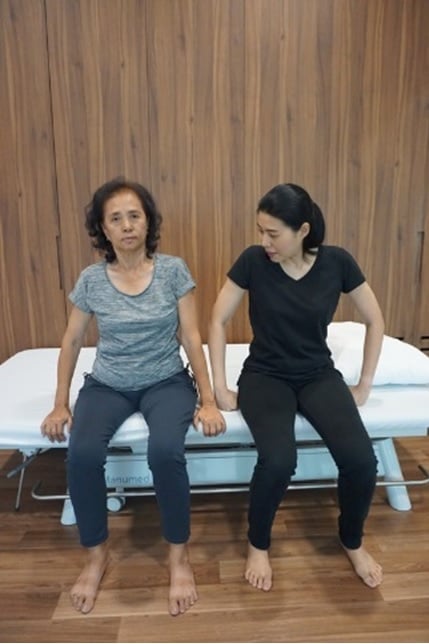 Bed press to assist with standing up